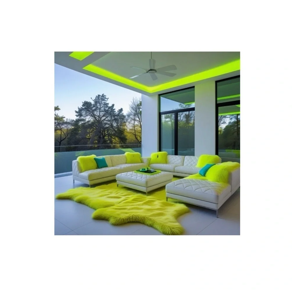 HANDCRAFTED Vibrant Green Accent Pillows for Modern Spaces digital art print NWT